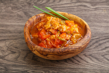 Meat goulash with vegetables