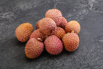 Tropical sweet exotic fruit lychee