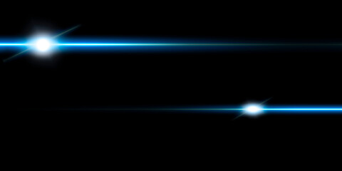 two flashes of light on a dark background