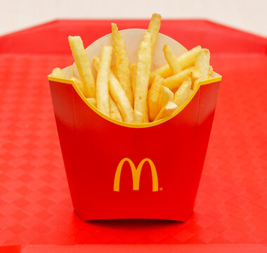 Moscow, Russia, March 15 2018: McDonald's French Fries