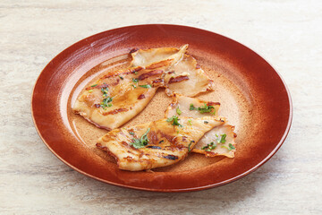 Grilled squid with unagi sauce