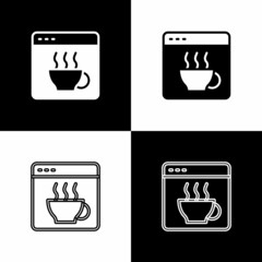 Set Software, web developer programming code icon isolated on black and white background. Javascript computer script random parts of program code. Vector