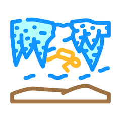 winter diving color icon vector. winter diving sign. isolated symbol illustration