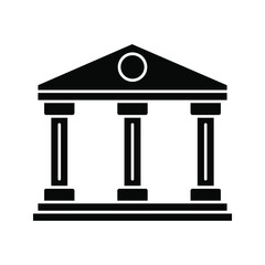 Museum icon vector design illustration color editable