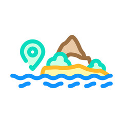 diving tours color icon vector. diving tours sign. isolated symbol illustration