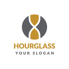 modern hourglass logo design