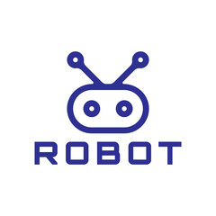 simple robot logo design