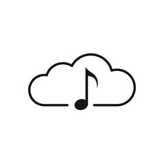Music cloud icon design. vector illustration