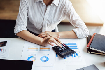 accountant, Auditor, Self-Employed, Finance and Investment, tax calculation and budget, Asian...