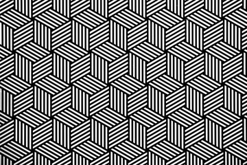 Infinite squares with lines texture optical illusion pattern