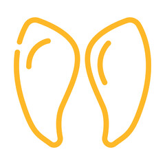 cow farm animal hoof print color icon vector. cow farm animal hoof print sign. isolated symbol illustration