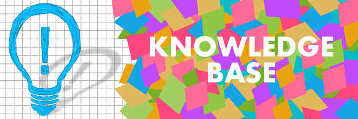 Knowledge Base Colorful Squares Texture Symbol Left Text  