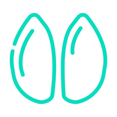 pig farmland animal hoof print color icon vector. pig farmland animal hoof print sign. isolated symbol illustration