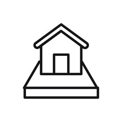 residential, residential, house rental line style icon set.