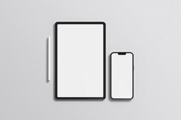 Tablet and smartphone mockup