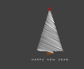 abstract christmas tree,happy new year,santa,snow,white tree,star