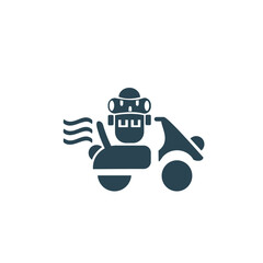 Vector illustration, bike, motorcycle, travel and camping icon. Flat design.