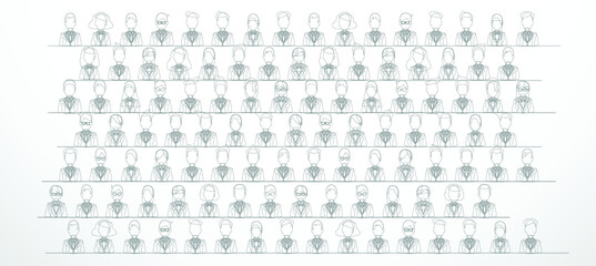 Illustration business.design modern  idea and concept think creativity. for Social network,success,plan,think,search,analyze,communicate, futuristic idea innovation technology.