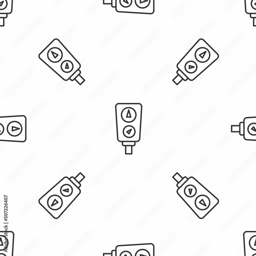 Poster grey line gauge scale icon isolated seamless pattern on white background. satisfaction, temperature,