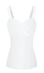 White women top. vector illustration