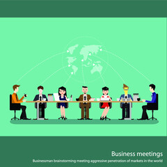 Illustration business.design modern  idea and concept think creativity. for Social network,success,plan,think,search,analyze,communicate, futuristic idea innovation technology.