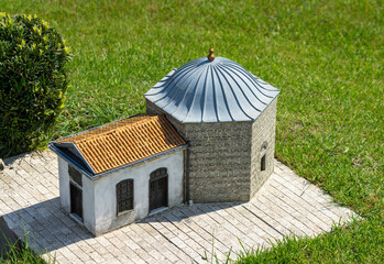 Ertugrul Gazi Tomb in Miniaturk Park of Istanbul, Turkey.