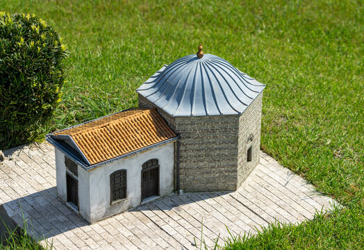 Ertugrul Gazi Tomb in Miniaturk Park of Istanbul, Turkey.
