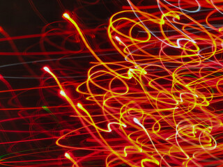 Playing with light and time of exposure, giving abstract patterns.