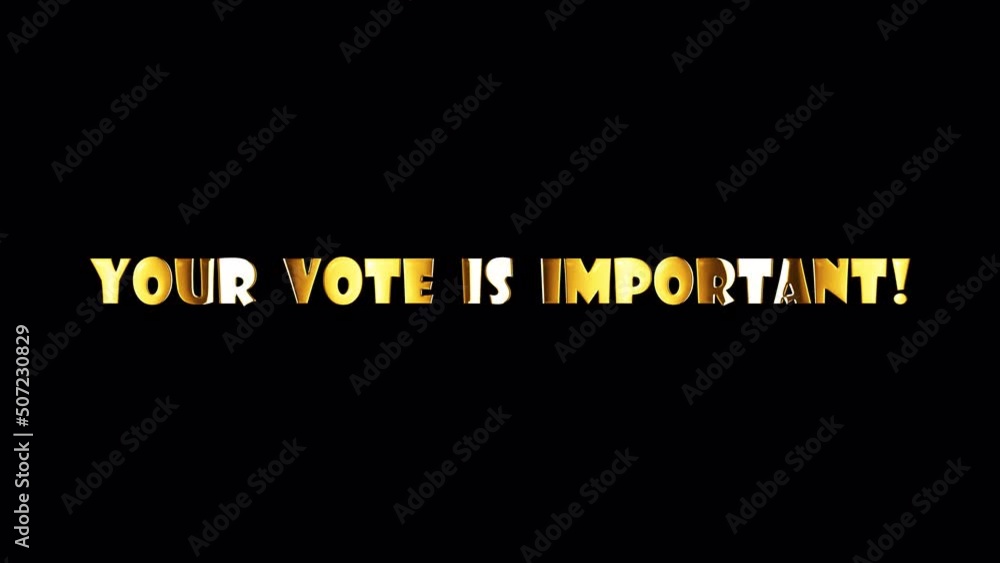 Poster your word is important word golden text with light motion animation element effect. 4k seamless loop