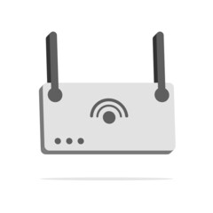 3d internet modem concept in minimal cartoon style