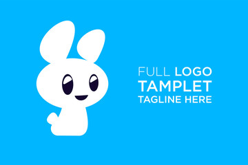 funny bunny with smile concept design