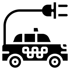 Electric Taxi Icon