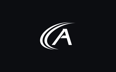 Financial business and investment logo and symbol design vector with the letter A