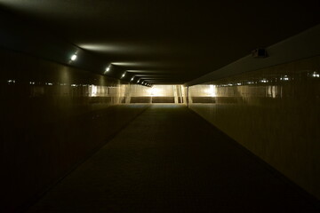 view of the exit from the underground tunnel