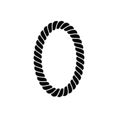 Rope icon vector. cable illustration sign. frame symbol or logo. knot mark.