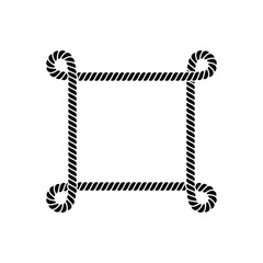 Rope icon vector. cable illustration sign. frame symbol or logo. knot mark.
