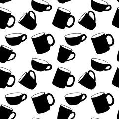 Breakfast seamless cup pattern for fabrics and textiles and packaging and gifts and kitchen and kids