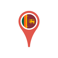 Colour icon for Sri Lanka Flag Map