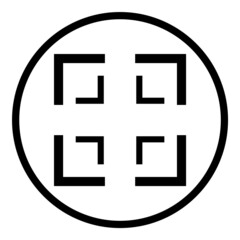 Reticle Scope Optical Sight Flat Icon Isolated On White Background