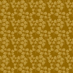 Summer floral seamless coloured leaves pattern for fabrics and packaging and linens and kids and wrapping paper