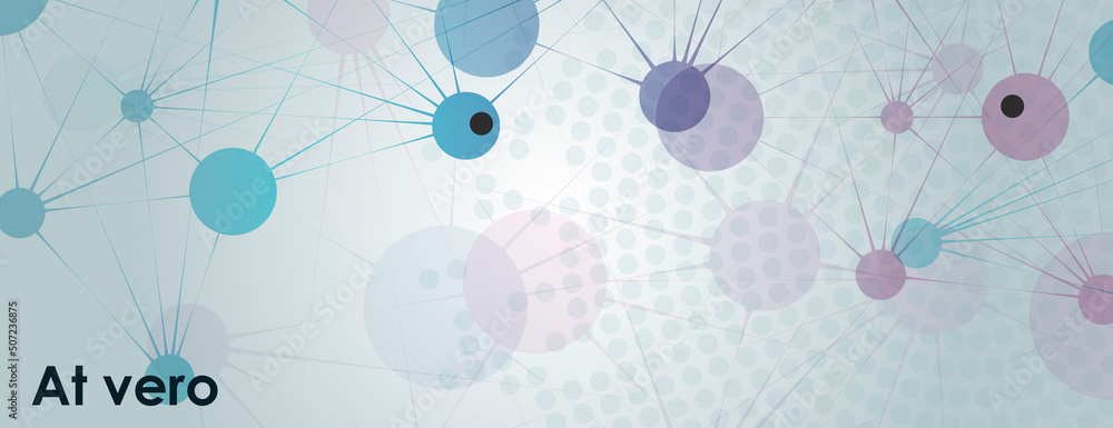 Aufkleber Vector connect lines and dots. Banner template for technology. Abstract technology network