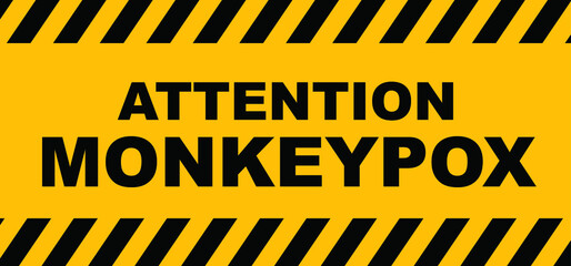 Cartoon monkey virus or monkeypox. The virus belongs to the genus Orthopoxvirus in the family Poxviridae. infectious disease. Vector monkey pox symbol or icon. Stop, signboard logo © MarkRademaker
