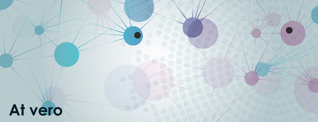 Vector connect lines and dots. Banner template for technology. Abstract technology network