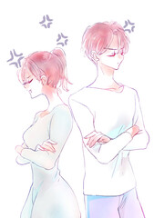 喧嘩するカップル