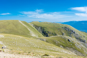 Beautiful landscape of GRan Sasso National Park in Campo Imperatore, Abruzzo  Italy
