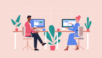 People discussing idea