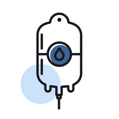 Fototapeta premium Blood bag vector icon. Medical sign