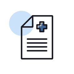 Obraz premium Medical report, clinical record vector icon