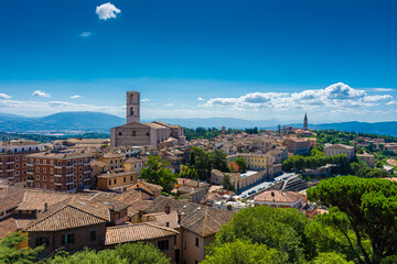 Fototapeta na wymiar Cityscape of Perugia Umbria, Italy