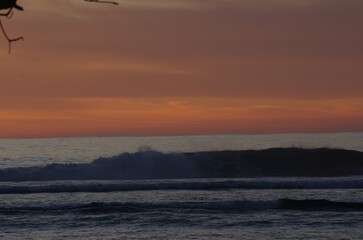 A coastal sunset in Indonesia